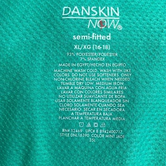 NWOT Danskin Aqua Dri-More Moisture Wicking Reflective Stripe Thumbhole Top - Picture 14 of 15